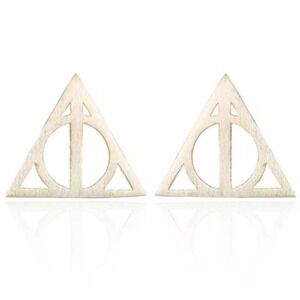DEATHLY Hallows Gold Earrings